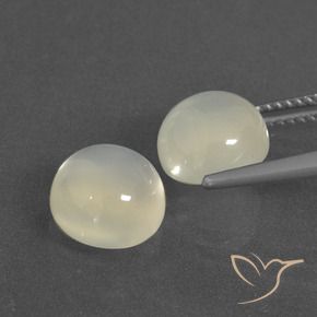 6.73 ct natürliche Warmweiß Mondstein-Edelsteine, Runden, Lichtdurchlässig