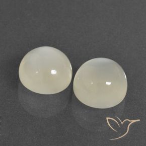 7.26 ct natürliche Warmweiß Mondstein-Edelsteine, Runden, Lichtdurchlässig