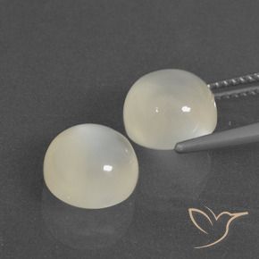 7.26 ct natürliche Warmweiß Mondstein-Edelsteine, Runden, Lichtdurchlässig
