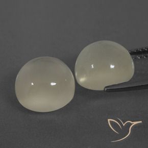 7.14 ct natürliche Warmweiß Mondstein-Edelsteine, Runden, Lichtdurchlässig
