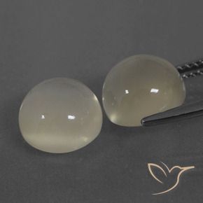 7.01 ct natürliche Warmweiß Mondstein-Edelsteine, Runden, Lichtdurchlässig