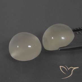 6.24 ct natürliche Warmweiß Mondstein-Edelsteine, Runden, Lichtdurchlässig