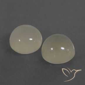 6.28 ct natürliche Warmweiß Mondstein-Edelsteine, Runden, Lichtdurchlässig