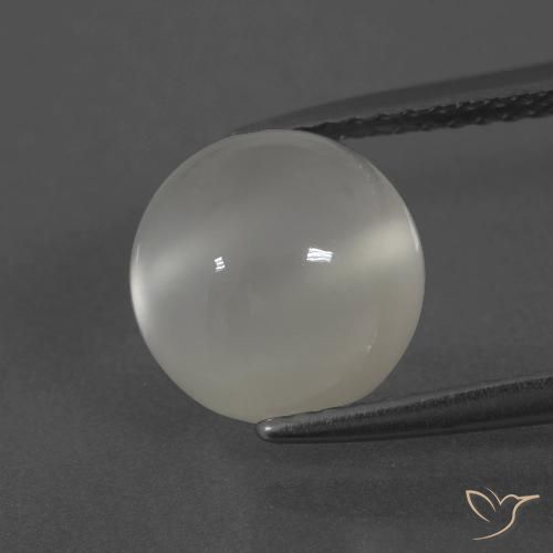 3.52ct Natürlicher Warmweiß Mondstein, Runden, Lichtdurchlässig