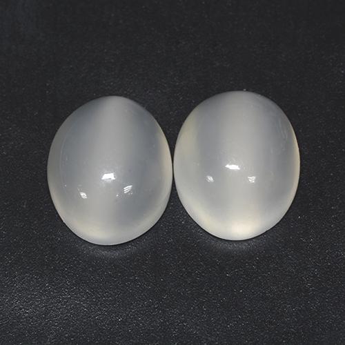 8,20 ct natürliche weißer Mondstein-Edelsteine, Oval Schliff, Lichtdurchlässig