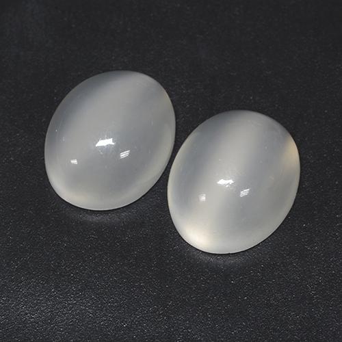 8,20 ct natürliche weißer Mondstein-Edelsteine, Oval Schliff, Lichtdurchlässig