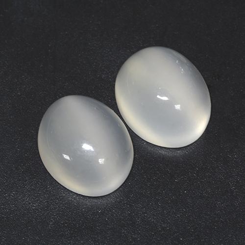 8,20 ct natürliche weißer Mondstein-Edelsteine, Oval Schliff, Lichtdurchlässig