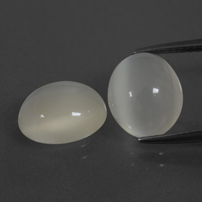 6.46 ct natürliche Warmweiß Mondstein-Edelsteine, Oval Schliff, Lichtdurchlässig