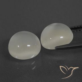 6.13 ct natürliche Warmweiß Mondstein-Edelsteine, Runden, Lichtdurchlässig