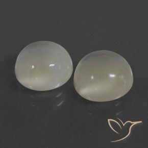 6.32 ct natürliche Warmweiß Mondstein-Edelsteine, Runden, Lichtdurchlässig