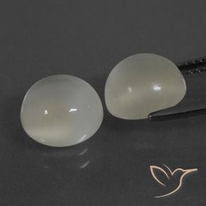 6.32 ct natürliche Warmweiß Mondstein-Edelsteine, Runden, Lichtdurchlässig