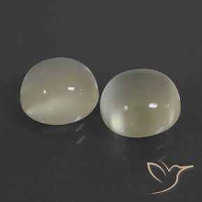 6.35 ct natürliche Warmweiß Mondstein-Edelsteine, Runden, Lichtdurchlässig