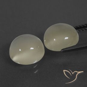 6.35 ct natürliche Warmweiß Mondstein-Edelsteine, Runden, Lichtdurchlässig