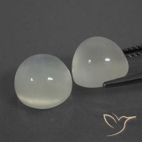 7.60 ct natürliche Warmweiß Mondstein-Edelsteine, Runden, Lichtdurchlässig