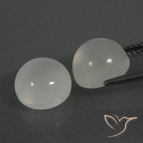 6.94 ct natürliche Warmweiß Mondstein-Edelsteine, Runden, Lichtdurchlässig