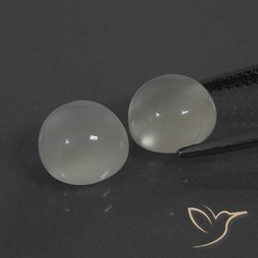 4.91 ct natürliche Warmweiß Mondstein-Edelsteine, Runden, Lichtdurchlässig