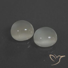 4.34 ct natürliche Warmweiß Mondstein-Edelsteine, Runden, Lichtdurchlässig