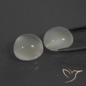 4.34 ct natürliche Warmweiß Mondstein-Edelsteine, Runden, Lichtdurchlässig