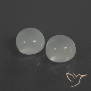 4.24 ct natürliche Warmweiß Mondstein-Edelsteine, Runden, Lichtdurchlässig