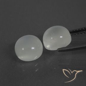 4.24 ct natürliche Warmweiß Mondstein-Edelsteine, Runden, Lichtdurchlässig