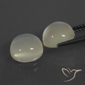 6.22 ct natürliche Warmweiß Mondstein-Edelsteine, Runden, Lichtdurchlässig