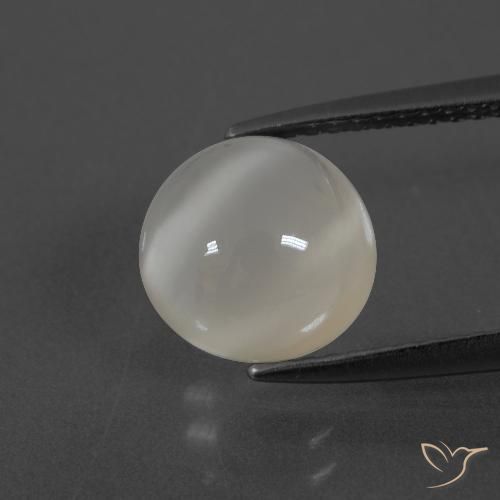 2.80ct Natürlicher Warmweiß Mondstein, Runden, Lichtdurchlässig