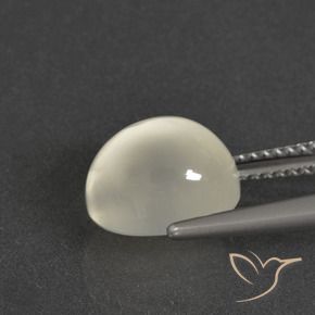 9,17 ctw natürlicher Warmweiß Mondstein, Oval Schliff, Lichtdurchlässig