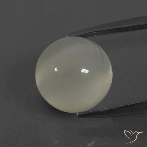 3.33ct Natürlicher Warmweiß Mondstein, Runden, Lichtdurchlässig