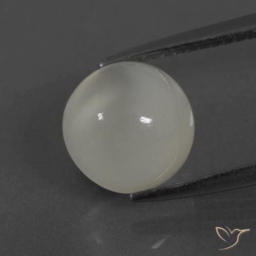 3.36ct Natürlicher Warmweiß Mondstein, Runden, Lichtdurchlässig