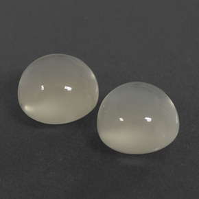 4,56 ct natürliche weißer Mondstein-Edelsteine, Rundschliff, Lichtdurchlässig