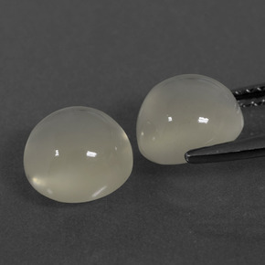 4,56 ct natürliche weißer Mondstein-Edelsteine, Rundschliff, Lichtdurchlässig