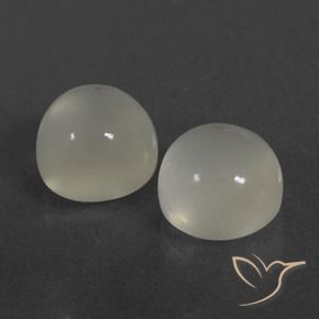 5.79 ct natürliche Warmweiß Mondstein-Edelsteine, Runden, Transparent