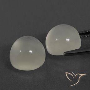 5.79 ct natürliche Warmweiß Mondstein-Edelsteine, Runden, Transparent