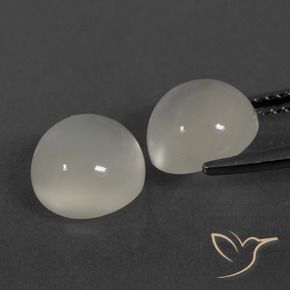 4.67 ct natürliche Warmweiß Mondstein-Edelsteine, Runden, Lichtdurchlässig