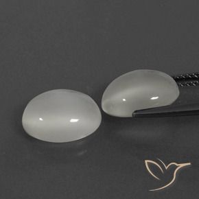 6.20 ct natürliche Warmweiß Mondstein-Edelsteine, Oval, Lichtdurchlässig