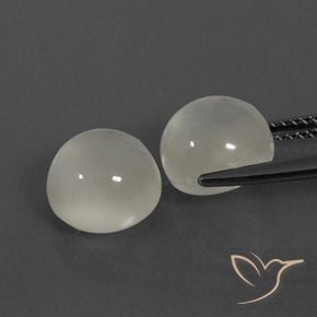 7.56 ct natürliche Warmweiß Mondstein-Edelsteine, Runden, Lichtdurchlässig