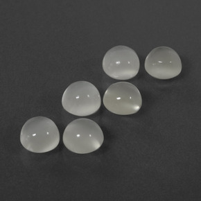 6,07 ct natürliche weißer Mondstein-Edelsteine, Rundschliff, Lichtdurchlässig