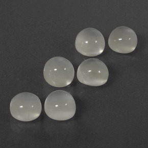 7,26 ct natürliche weißer Mondstein-Edelsteine, Rundschliff, Lichtdurchlässig