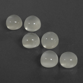 7,26 ct natürliche weißer Mondstein-Edelsteine, Rundschliff, Lichtdurchlässig