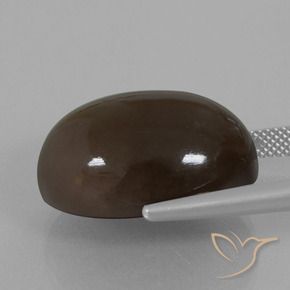 9,17 ctw natürlicher Umbrabraun Mondstein, Oval, Lichtundurchlässig
