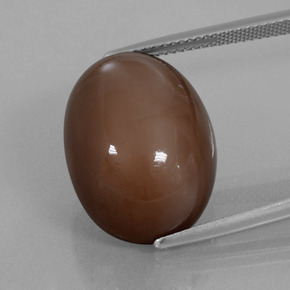 22,96 ctw natürlicher brauner Mondstein, Oval Schliff, Lichtundurchlässig