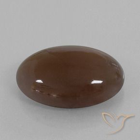 9,17 ctw natürlicher Schokoladenbraun Mondstein, Oval, Lichtundurchlässig