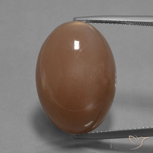 20.88ct Natürlicher Tiefer Pfirsich Mondstein, Oval, Lichtundurchlässig