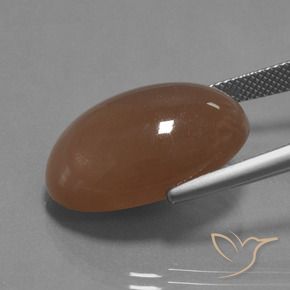 9,17 ctw natürlicher Tiefer Pfirsich Mondstein, Oval, Lichtundurchlässig