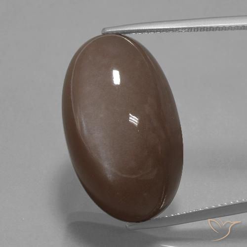 42.26ct Natürlicher Mittel braun Mondstein, Oval, Lichtundurchlässig