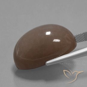 9,17 ctw natürlicher Mittel braun Mondstein, Oval, Lichtundurchlässig