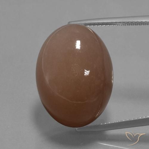 32.77ct Natürlicher Braun Mondstein, Oval, Lichtundurchlässig