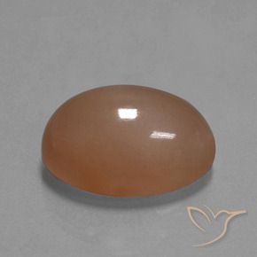 9,17 ctw natürlicher bräunlicher Pfirsich Mondstein, Oval, Lichtundurchlässig