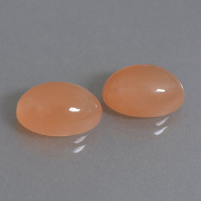 7,38 ct natürliche orangefarbener Mondstein-Edelsteine, Oval Schliff, Lichtdurchlässig