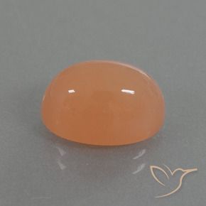 9,17 ctw natürlicher Mittelorange Mondstein, Oval, Lichtdurchlässig